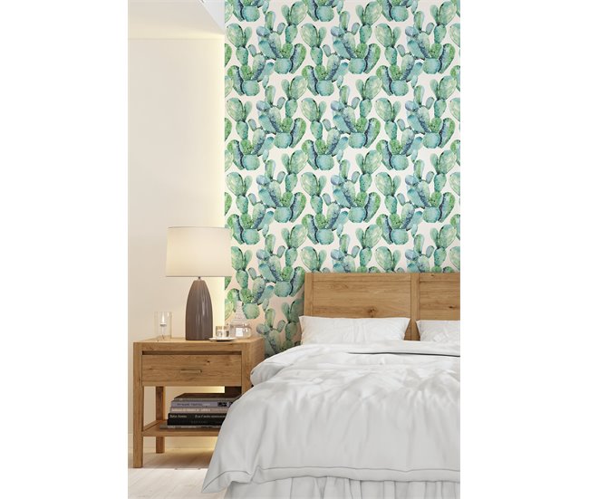 Conforama Papel Pintado Cereus Cereus - Verde - 1 Rollo 55 X 300 Cm