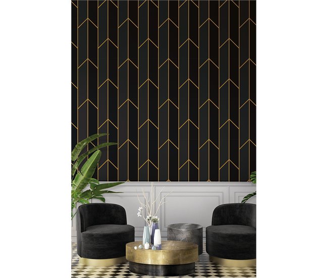 Conforama Papel Pintado Deco Deco - Negro - 1 Rollo 55 X 300 Cm