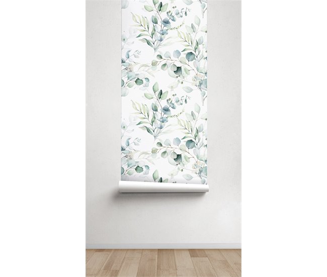 Conforama Papel Pintado Eucalipto Eucalipto - Verde - 1 Rollo 55 X 300 Cm