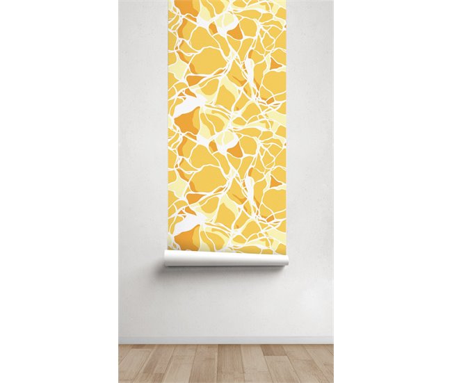 Conforama Papel Pintado Foam Foam - Amarillo - 1 Rollo 55 X 300 Cm