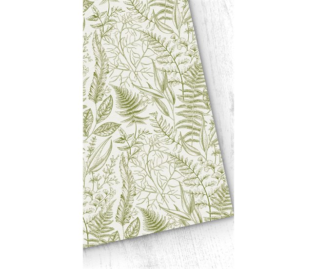 Conforama Papel pintado Fulles Fulles - Verde - 1 rollo 55 x 300 cm