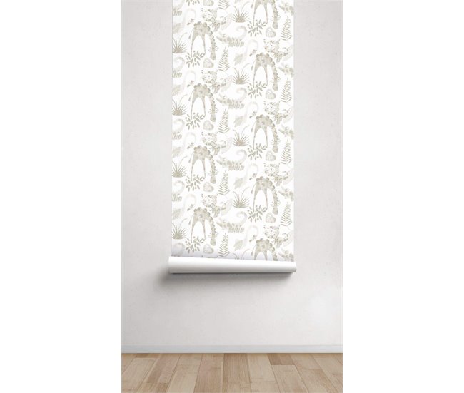 Conforama Papel Pintado Infantil Animals Animals - Beige - 1 Rollo 55 X 300 Cm