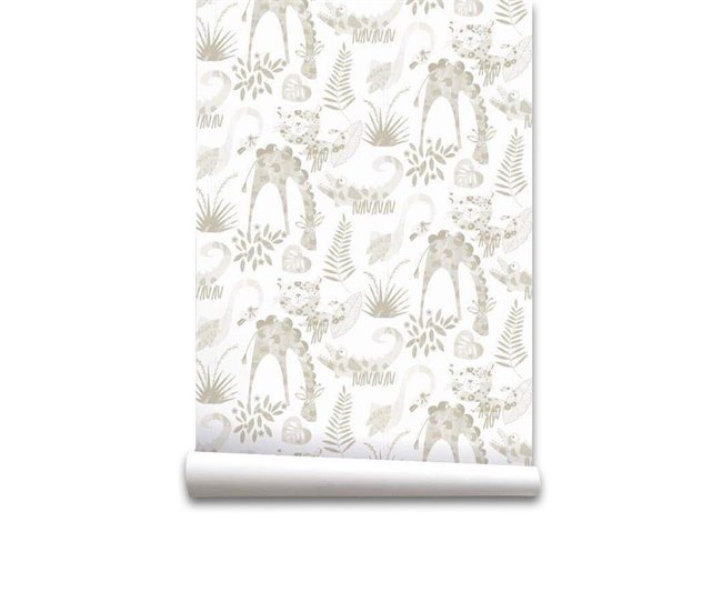 Conforama Papel pintado Infantil Animals Animals - Beige - 1 rollo 55 x 300 cm