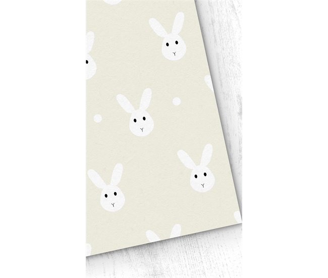 Conforama Papel pintado Infantil Bunny Bunny - Beige - 1 rollo 55 x 300 cm