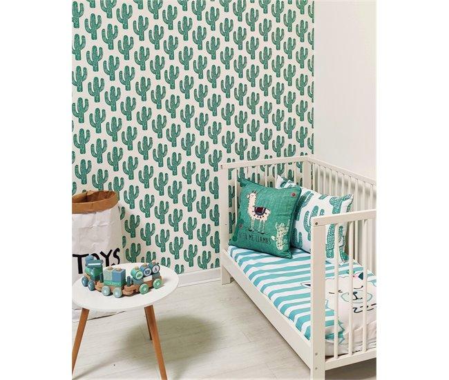 Conforama Papel Pintado Infantil Cactus Cactus - Verde - 1 Rollo 55 X 300 Cm