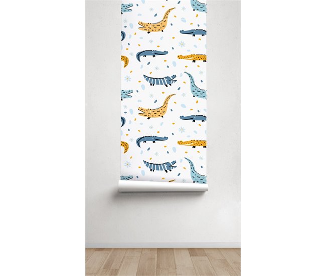 Conforama Papel Pintado Infantil Caimán Caimán - Multicolor - 1 Rollo 55 X 300 Cm