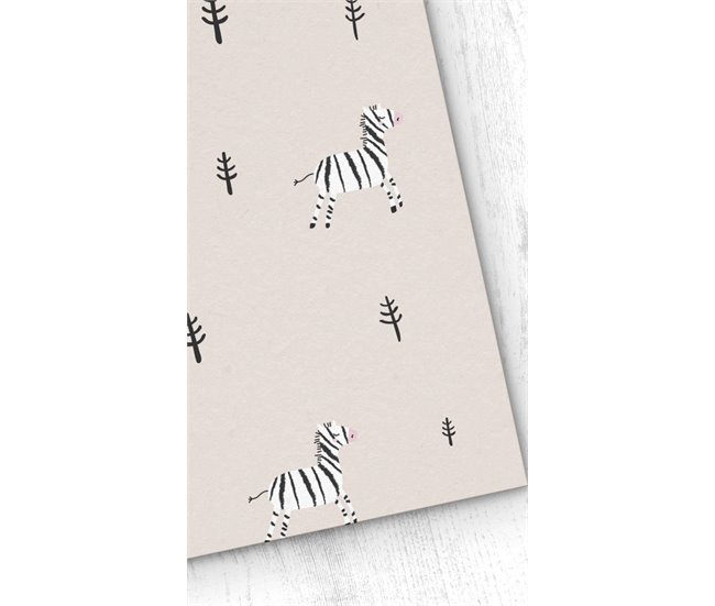 Conforama Papel Pintado Infantil Cebra Cebra - Beige - 1 Rollo 55 X 300 Cm