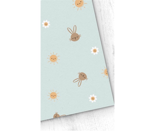 Conforama Papel pintado Infantil Conejito Conejito - Verde - 1 rollo 55 x 300 cm