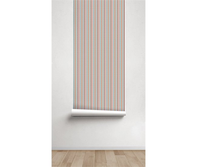 Conforama Papel Pintado Infantil Cuerda Color CuerdaColor - Multicolor - 1 Rollo 55 X 300 Cm