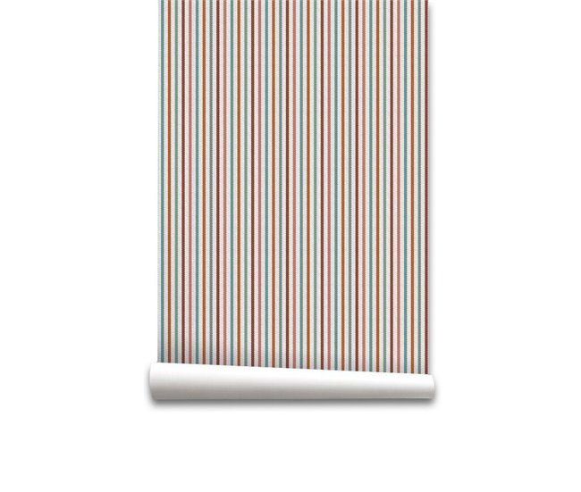 Conforama Papel pintado Infantil Cuerda Color CuerdaColor - Multicolor - 1 rollo 55 x 300 cm