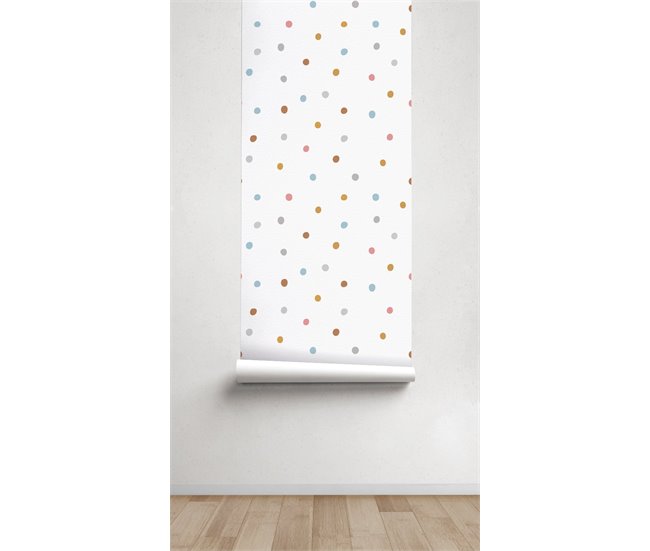 Conforama Papel Pintado Infantil Dots Dots - Multicolor - 1 Rollo 55 X 300 Cm