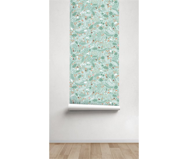 Conforama Papel Pintado Infantil Encanto Encanto - Verde - 1 Rollo 55 X 300 Cm