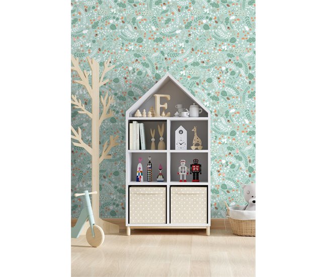 Conforama Papel Pintado Infantil Encanto Encanto - Verde - 1 Rollo 55 X 300 Cm