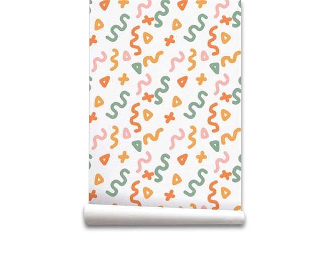 Conforama Papel pintado Infantil Fiesta Fiesta - Multicolor - 1 rollo 55 x 300 cm