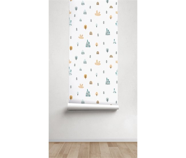 Conforama Papel Pintado Infantil Forest Forest - Beige - 1 Rollo 55 X 300 Cm