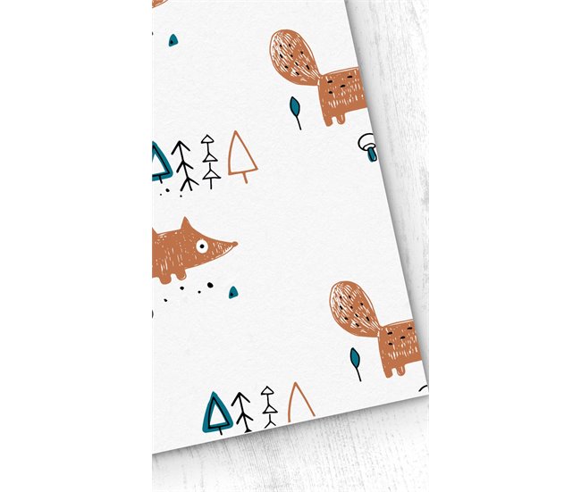 Conforama Papel pintado Infantil Fox Bosque FoxBosque - Multicolor - 1 rollo 55 x 300 cm