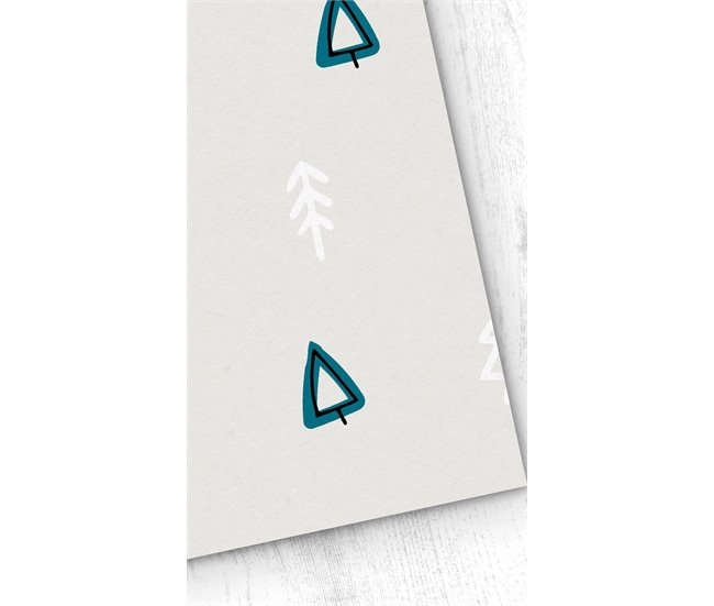 Conforama Papel pintado Infantil Fox Forest FoxForest - Blanco - 1 rollo 55 x 300 cm