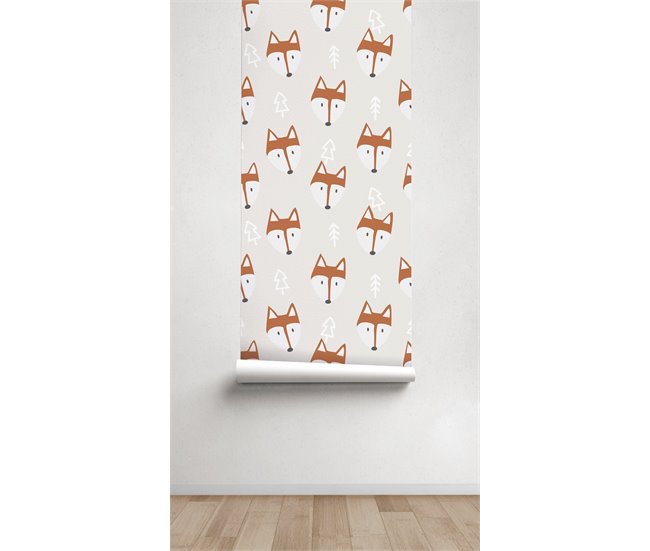 Conforama Papel Pintado Infantil Fox Fox - Beige - 1 Rollo 55 X 300 Cm