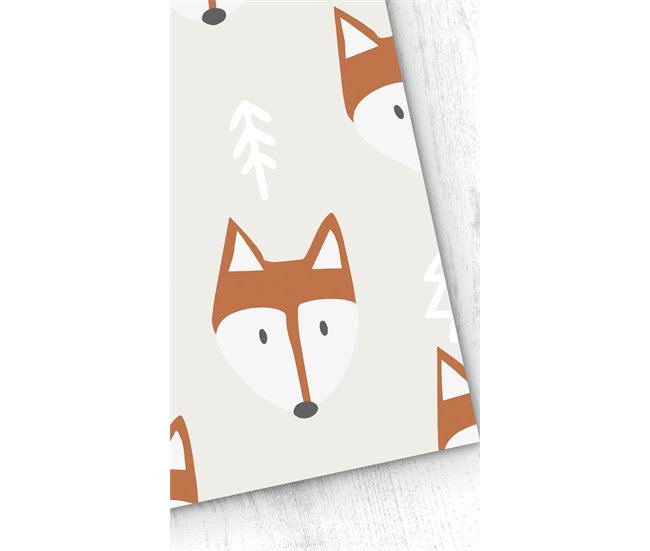Conforama Papel pintado Infantil Fox Fox - Beige - 1 rollo 55 x 300 cm