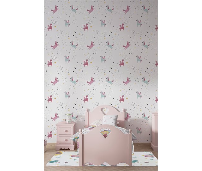 Conforama Papel Pintado Infantil Hadas Hadas - Multicolor - 1 Rollo 55 X 300 Cm