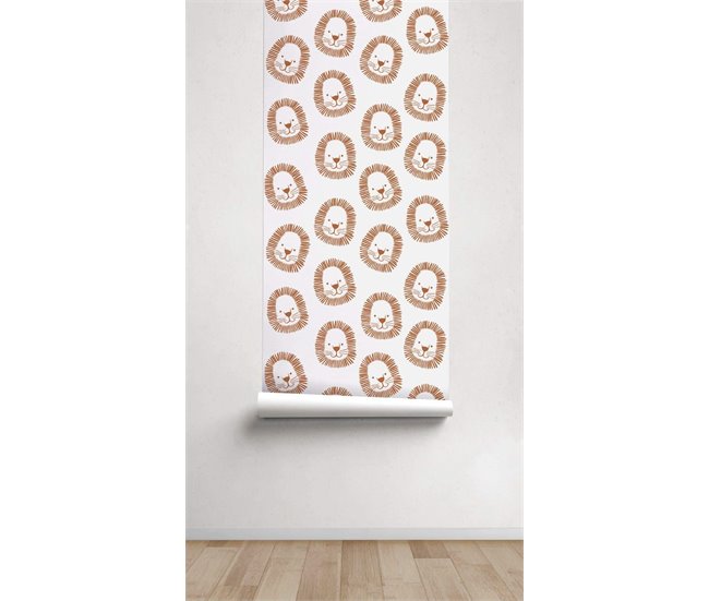 Conforama Papel Pintado Infantil Leoncio Leoncio - Marron - 1 Rollo 55 X 300 Cm