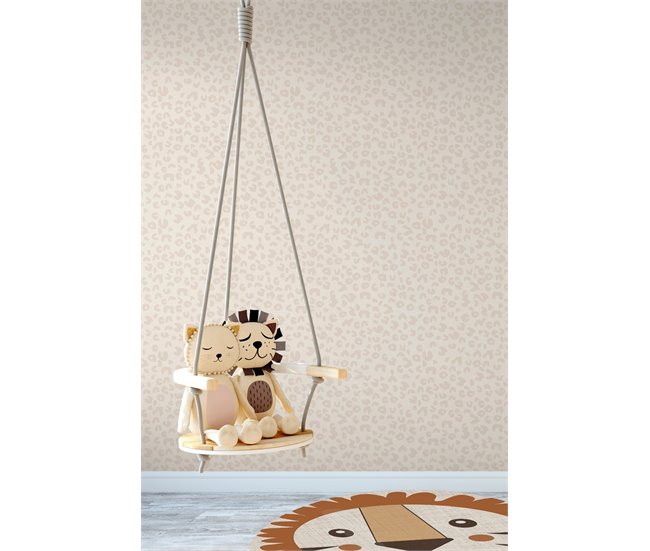 Conforama Papel Pintado Infantil Lion Lion - Beige - 1 Rollo 55 X 300 Cm