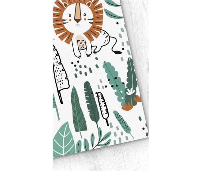 Conforama Papel pintado Infantil Lion Selva LionSelva - Multicolor - 1 rollo 55 x 300 cm