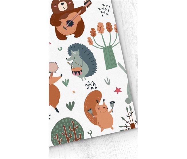 Conforama Papel pintado Infantil Oso Bosque OsoBosque - Multicolor - 1 rollo 55 x 300 cm