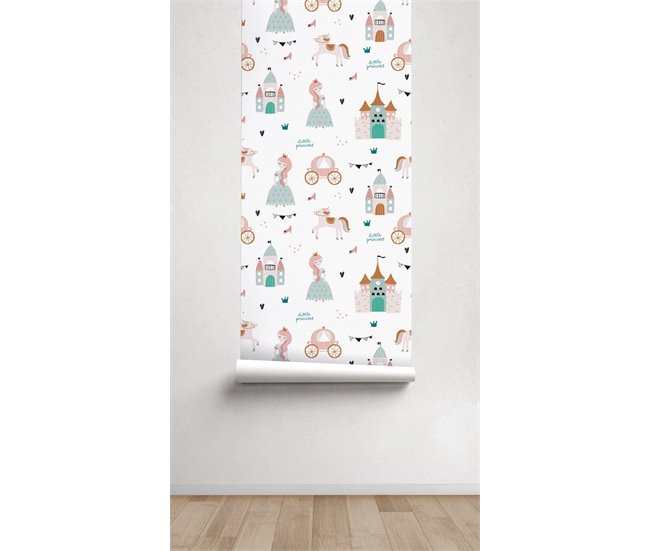 Conforama Papel Pintado Infantil Princess Princess - Multicolor - 1 Rollo 55 X 300 Cm