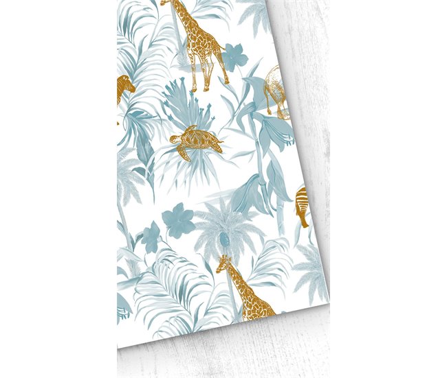 Conforama Papel pintado Infantil Safari Safari - Azul - 1 rollo 55 x 300 cm