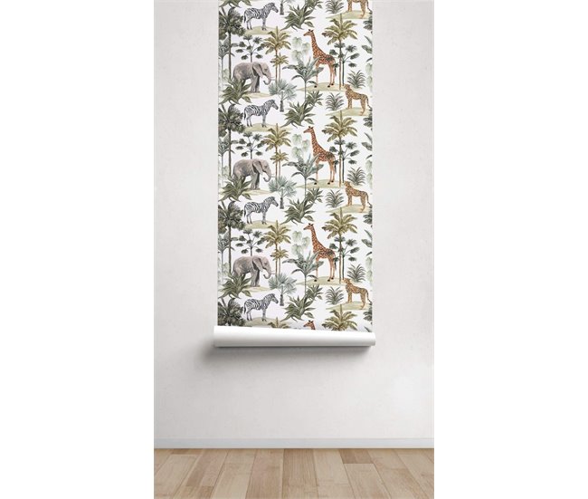 Conforama Papel Pintado Infantil Selva Selva - Multicolor - 1 Rollo 55 X 300 Cm