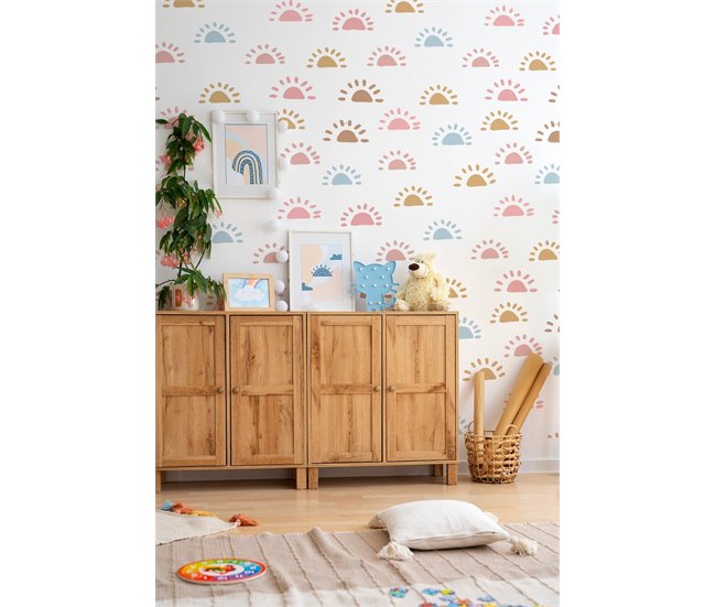 Conforama Papel Pintado Infantil Soletes Soletes - Multicolor - 1 Rollo 55 X 300 Cm