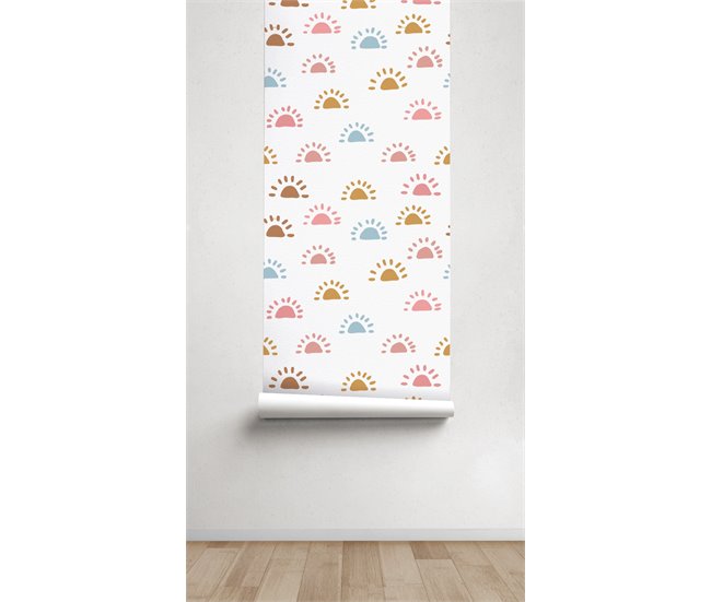 Conforama Papel Pintado Infantil Soletes Soletes - Multicolor - 1 Rollo 55 X 300 Cm