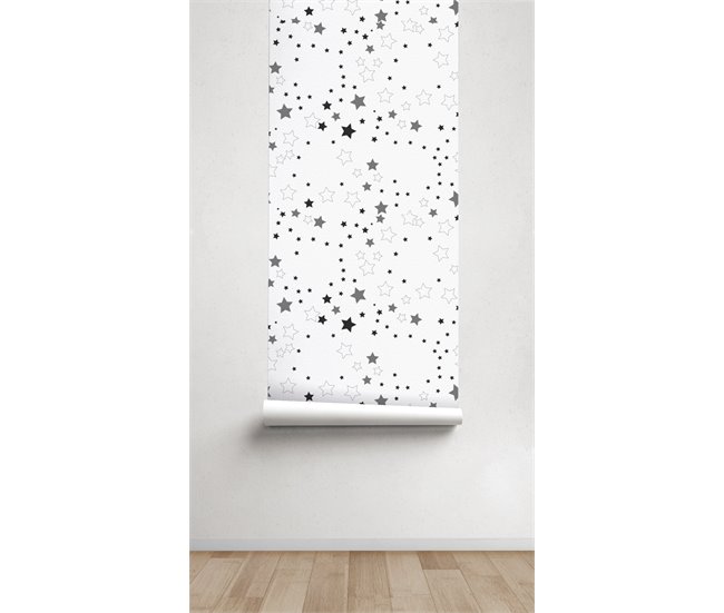 Conforama Papel Pintado Infantil Stars Stars - Blanco - 1 Rollo 55 X 300 Cm