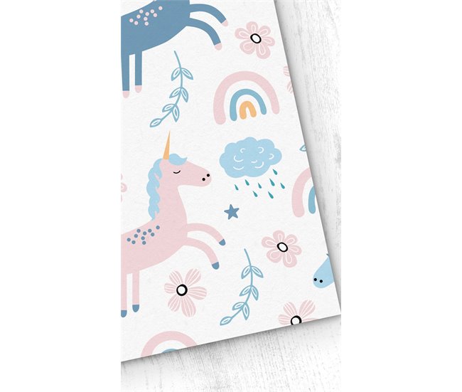 Conforama Papel pintado Infantil Unicornios Unicornios - Multicolor - 1 rollo 55 x 300 cm