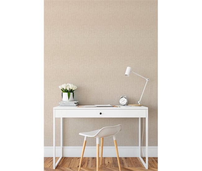 Conforama Papel Pintado Linen Linen - Beige - 1 Rollo 55 X 300 Cm