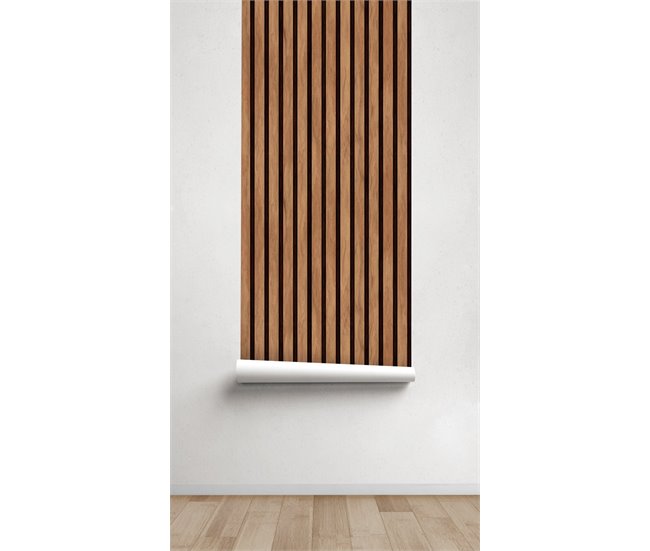 Conforama Papel Pintado Listones Listones - Blanco - 1 Rollo 55 X 300 Cm