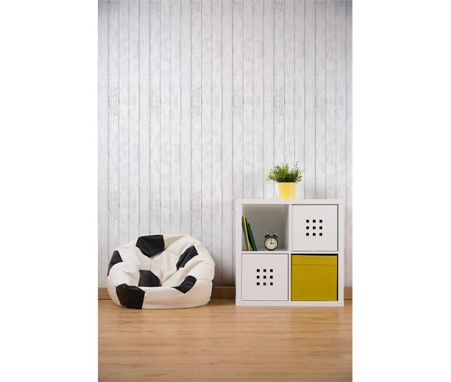 Conforama Papel Pintado Madera Madera - Blanco - 1 Rollo 55 X 300 Cm