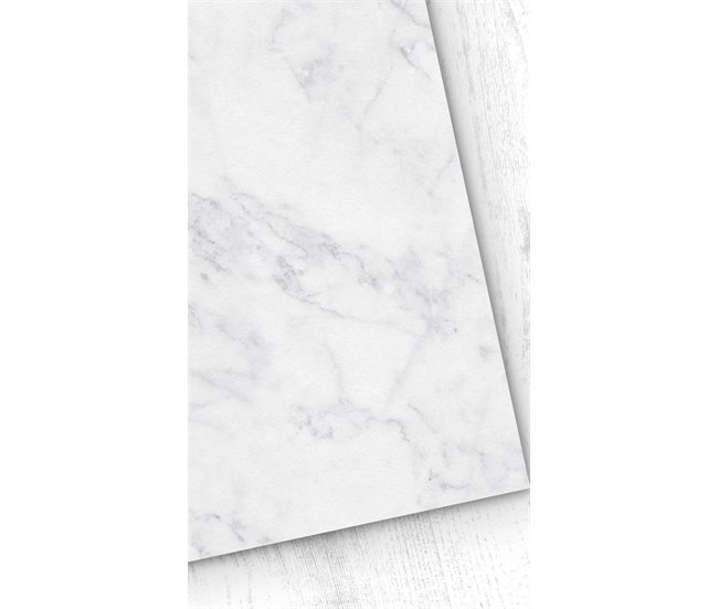Conforama Papel pintado Marmol Marmol - Blanco - 1 rollo 55 x 300 cm