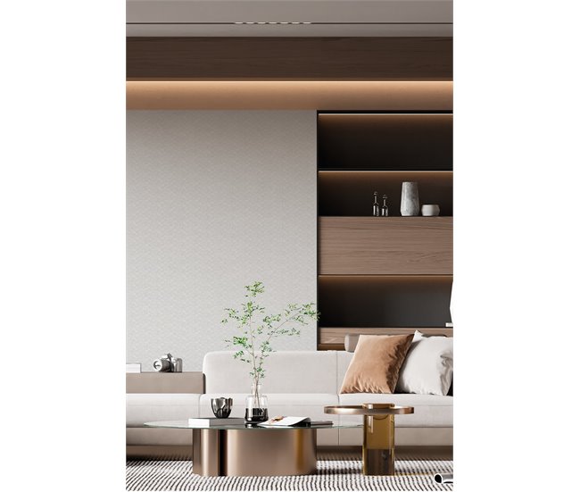 Conforama Papel Pintado Nordic Nordic - Blanco - 1 Rollo 55 X 300 Cm