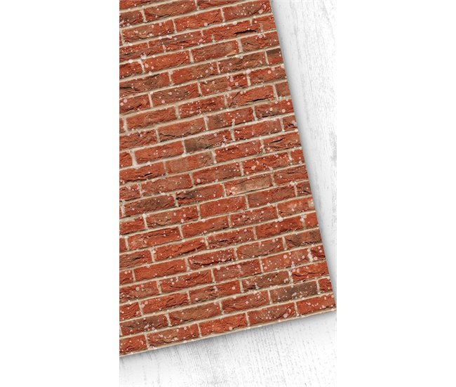 Conforama Papel pintado Painted Brick PaintedBrick - Rojo - 1 rollo 55 x 300 cm