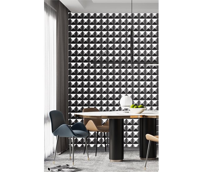 Conforama Papel Pintado Prisma Prisma - Negro - 1 Rollo 55 X 300 Cm