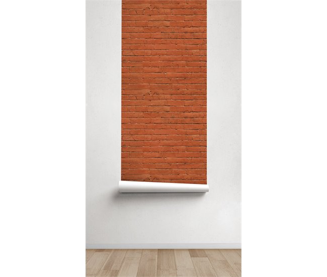 Conforama Papel Pintado Red Brick Redbrick - Rojo - 1 Rollo 55 X 300 Cm
