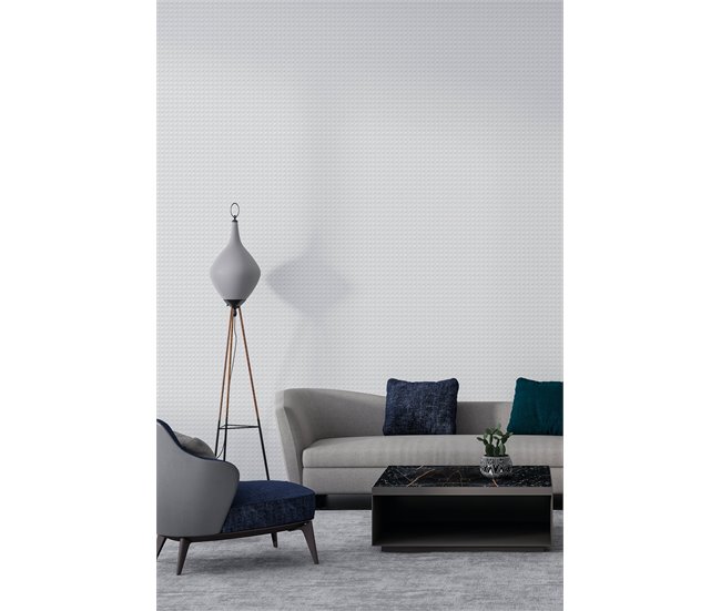 Conforama Papel Pintado Square Square - Blanco - 1 Rollo 55 X 300 Cm