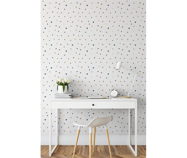 Conforama Papel Pintado Tria Tria - Blanco - 1 Rollo 55 X 300 Cm