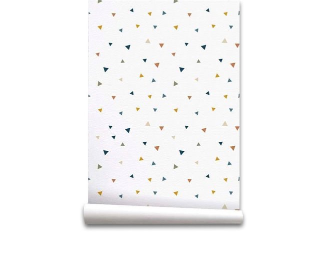 Conforama Papel pintado Tria Tria - Blanco - 1 rollo 55 x 300 cm