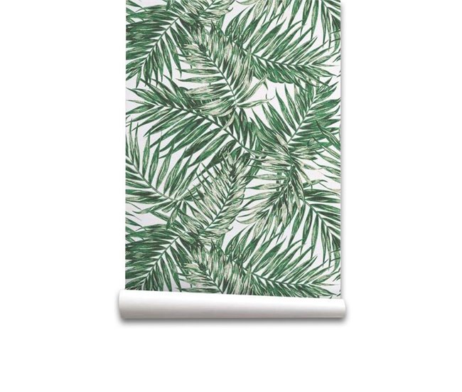 Conforama Papel pintado Tropical Tropical - Verde - 1 rollo 55 x 300 cm