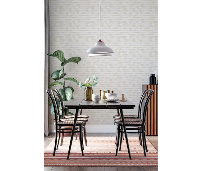 Conforama Papel Pintado Wavy Wavy - Blanco - 1 Rollo 55 X 300 Cm