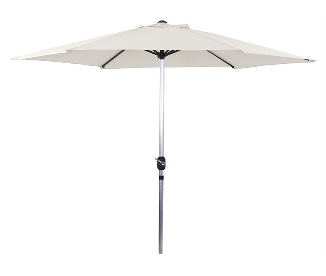 Conforama Parasol de jardín de aluminio - Sol - Circular - Ø 3m - crudo