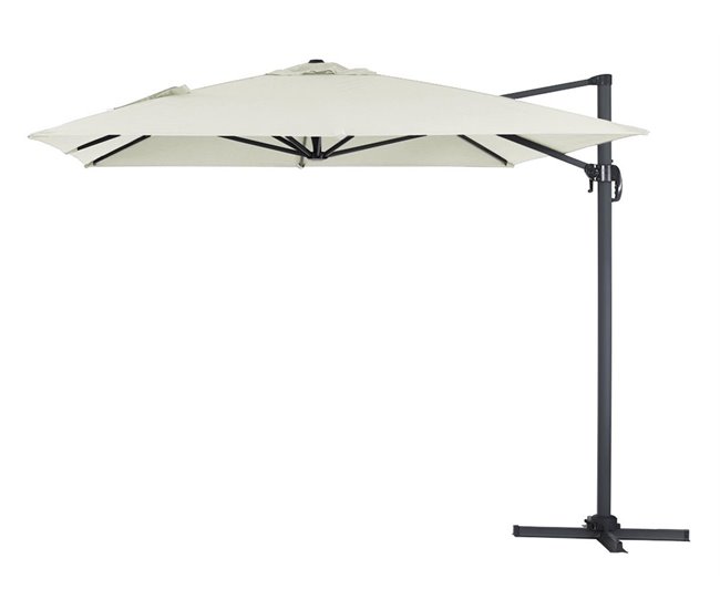 Conforama Parasol Lateral de jardín en aluminio - Sun 4- Rectangular- 3 x 4 m - Crudo